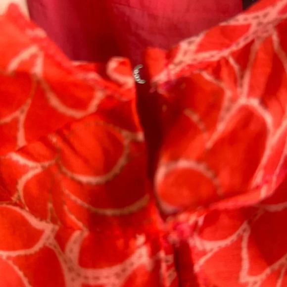 Nanette Lepore Orange Floral Cold Shoulder Sleeveless Corset Tank Top Size 10 - Picture 3 of 9